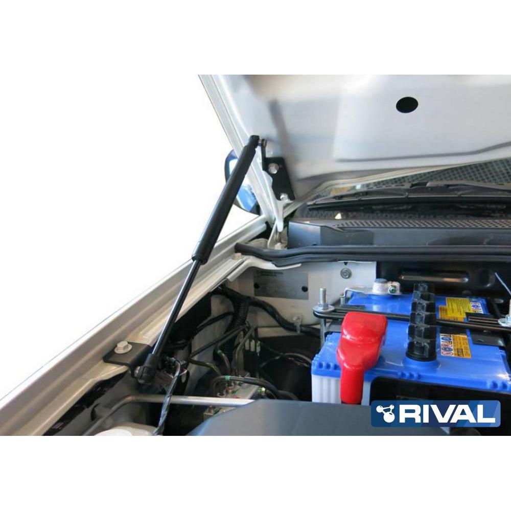 Амортизаторы капота RIVAL (2 шт.) Mitsubishi Pajero Sport / L200 (2008-2013; 2013-2016/2006-2014; 2013-2015)
