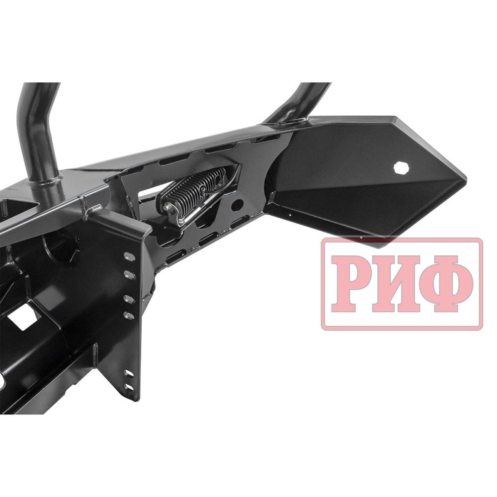 Бампер РИФ силовой передний Mitsubishi Pajero Sport 2015+ с доп. фарами (арт. B0205), защитной дугой, защитой бачка омывателя, под парктроник