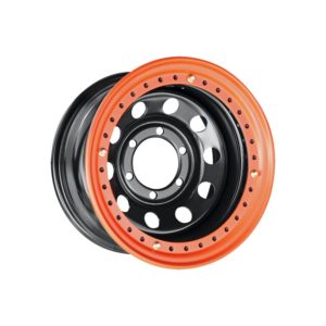 Диск усиленный стальной черный 6x139,7 8xR15 d110 ET-19 с бедлоком (оранжевый)