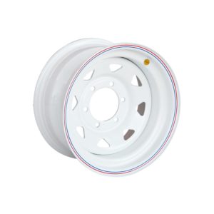 Диск усиленный Тойота Ниссан стальной белый 6x139,7 8xR15 d110 ET-19 (треуг.мелкий)