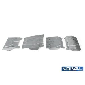 Комплект защит радиатор + картер + КПП + РК + комплект крепежа, RIVAL, Алюминий, Mitsubishi L200 2015-, V - 2.4d; 2.4d H.P./Mitsubishi Pajero Sport 2016-, V - 3.0; 2.4d./Fiat Fullback 2016-, V - 2.4d