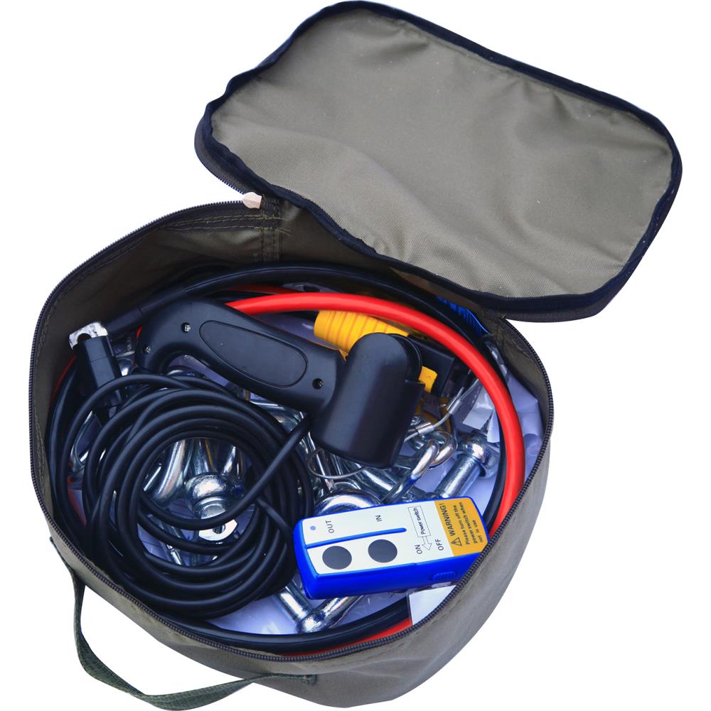 Лебёдка переносная РИФ 9.5XS c площадкой на цепях и проводами (в сборе), коротий барабан, стальной трос