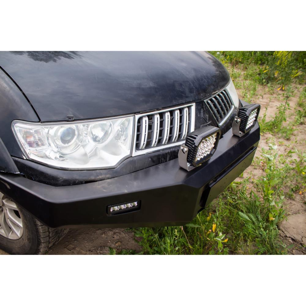 Передний силовой бампер Mitsubishi Pajero Sport 2008-2015/L200 2006-2015 c противотуманными фарами