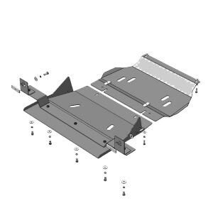 Усиленная защита картера двигателя, переднего дифференциала, КПП. 5 мм, алюминий