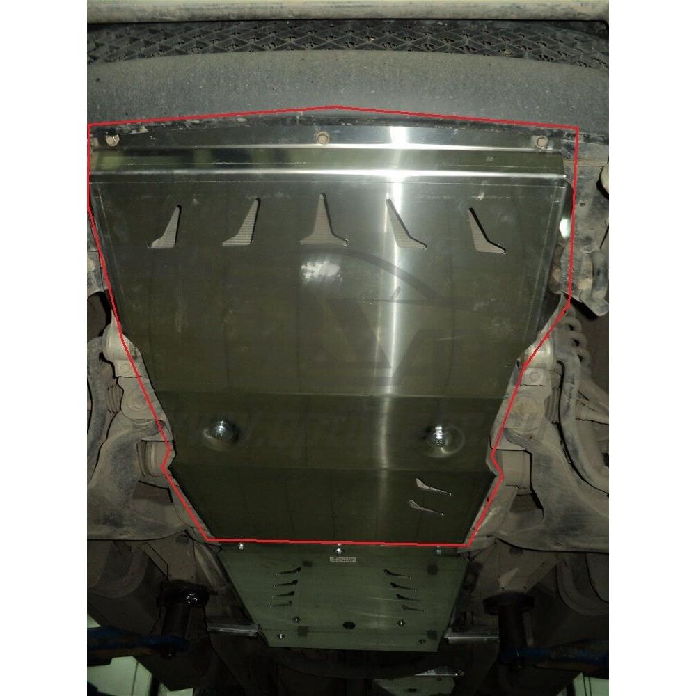 Защита картера Mitsubishi L-200, V-2, 5TD; АКПП(2006-2015) / Pajero Sport, V-2,5TD; АКПП(2008-2016) (Алюминий 4 мм)