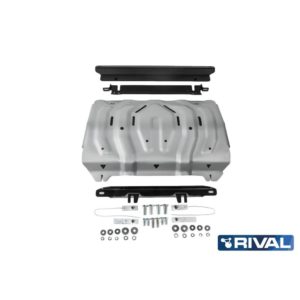 Защита радиатора + комплект крепежа, RIVAL, Алюминий, Mitsubishi L200 2015-, V - 2.4d; 2.4d H.P./Mitsubishi Pajero Sport 2016-, V - 3.0; 2.4d./Fiat Fullback 2016-, V - 2.4d