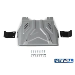 Защита РК + комплект крепежа, RIVAL, Алюминий, Mitsubishi L200 2015-, V - 2.4d; 2.4d H.P./Mitsubishi Pajero Sport 2016-, V - 3.0; 2.4d./Fiat Fullback 2016-, V - 2.4d